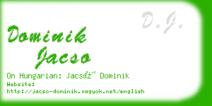 dominik jacso business card